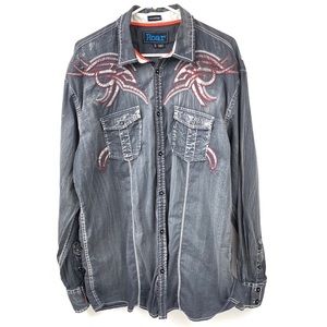 Roar Shirts - Roar Long Sleeve Button Down Shirt Buckle XXL Roar Shirts - Roar Long Sleeve Button Down Shirt Buckle XXL